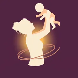 Ikona aplikacji: mama unosi dziecko nad głowę